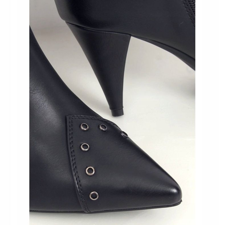 Botas negras con tacón de aguja RB76P Negro 1 Botas negras con tacón de aguja RB76P Negro 1