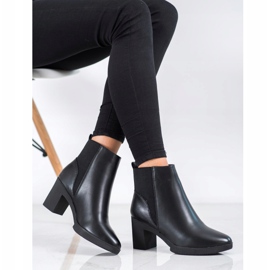 Kylie Botas de cuero ecológico negro 4