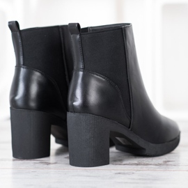 Kylie Botas de cuero ecológico negro 2