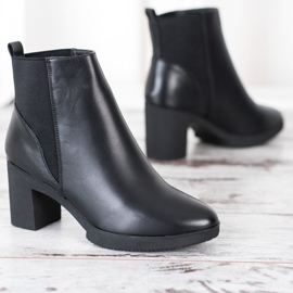 Kylie Botas de cuero ecológico negro 3