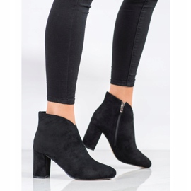 SHELOVET Botas de ante negras negro 4