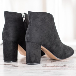 SHELOVET Botas de ante negras negro 1