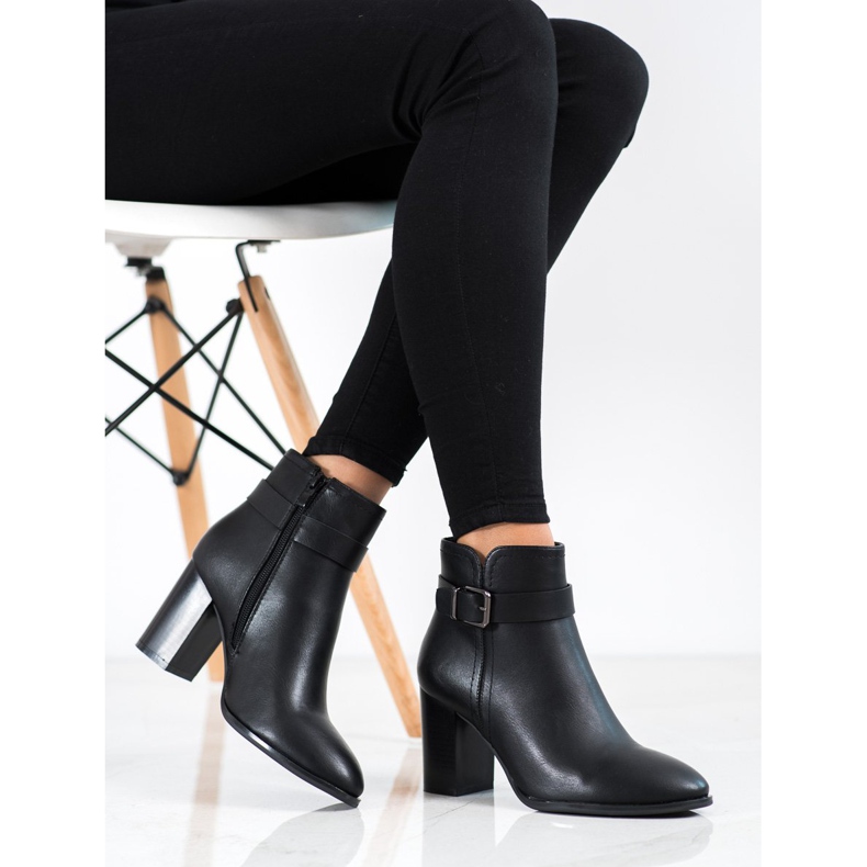 Sergio Leone Botas clásicas de tacón alto negro 1 Sergio Leone Botas clásicas de tacón alto negro 1