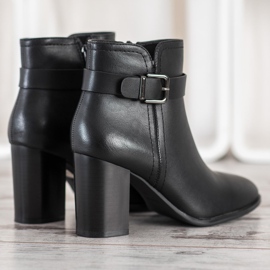 Sergio Leone Botas clásicas de tacón alto negro 4