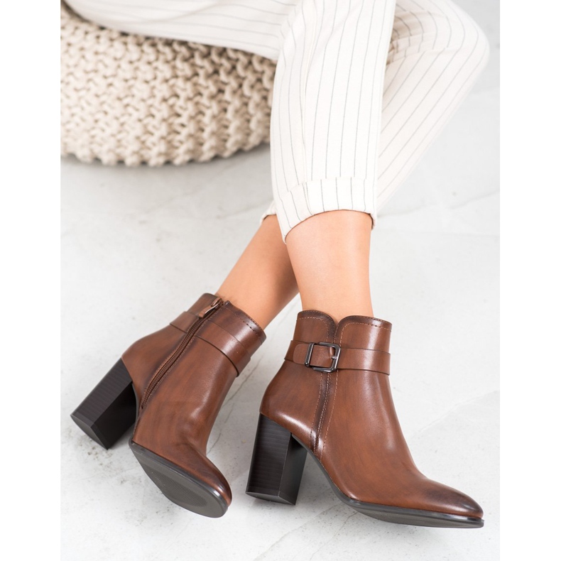 Sergio Leone Botas clásicas de tacón alto marrón 2