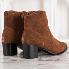 Filippo Botines de piel con tacón marrón 1 Filippo Botines de piel con tacón marrón 1