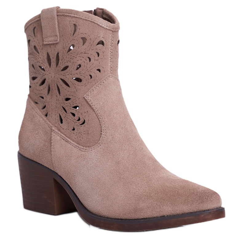 S.Barski Botas Mujer Piel Beige Barski 12622-20 3