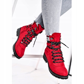 EVE De Mujer Botas en Tacón Plano con Cremallera Rojo Popsi 2 EVE De Mujer Botas en Tacón Plano con Cremallera Rojo Popsi 2