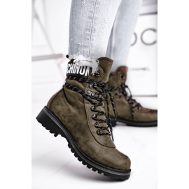 EVE De Mujer Botas de Tacón Plano con Cremallera Verde Popsi 2 EVE De Mujer Botas de Tacón Plano con Cremallera Verde Popsi 2