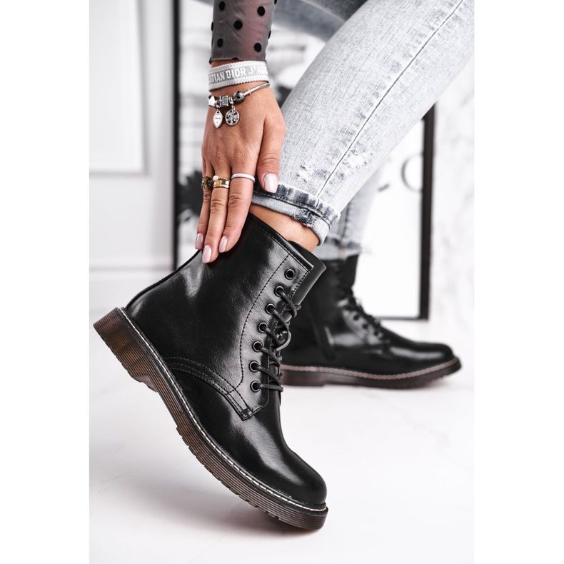 EVE Marita Black Boots Mujer Trappers Glany negro 1