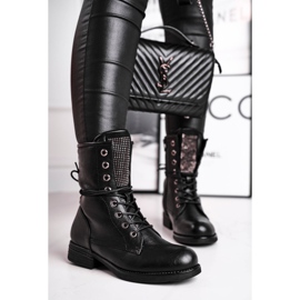 EVE Botas de Mujer Trabajadoras Calientes con Circonita Cúbica Negra Siete Días negro 3