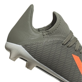 Verde adidas X 19.3 Fg Junior botas de fútbol EF8374 gris 4