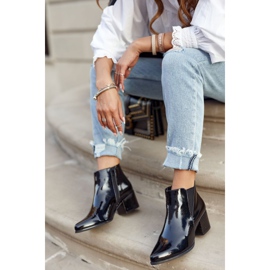 Botas de Mujer Sergio Leone Botines Chelsea Lacados Negros BT621 6