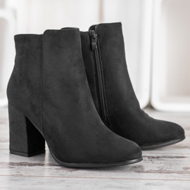 SHELOVET Botines negros en un poste 2