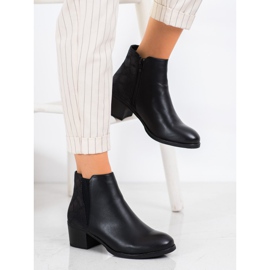 SHELOVET Botas cómodas de tacón alto negro 1 SHELOVET Botas cómodas de tacón alto negro 1