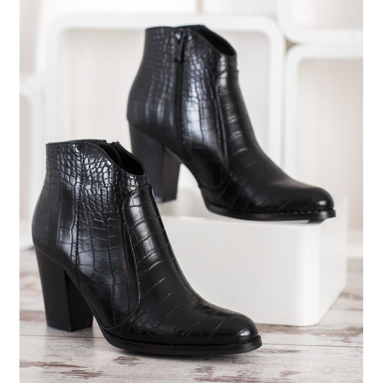 Filippo Botas de moda con estampado de serpiente negro 2 Filippo Botas de moda con estampado de serpiente negro 2