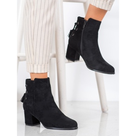 SHELOVET Botas con flecos negro 2