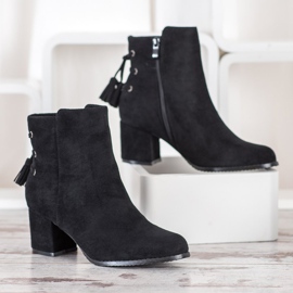 SHELOVET Botas con flecos negro 1