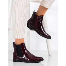 Filippo Botines Chelsea lacados rojo 1