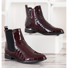 Filippo Botines Chelsea lacados rojo 2