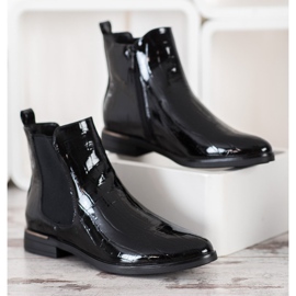 Filippo Botines chelsea lacados negros 2