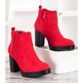 Small Swan Botas en la plataforma rojo 2