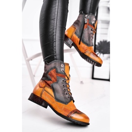 Botas de Mujer Botas Calientes de Piel Maciejka Amarillo 04625-07 marrón 1