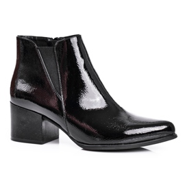 Botas de Mujer Sergio Leone Botines Chelsea Lacados Negros BT621 7