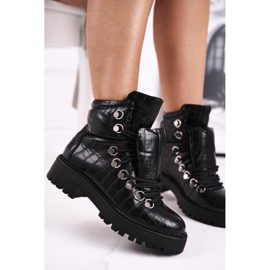 BUGO Botines planos de mujer con lengüeta Black Passa negro 2 BUGO Botines planos de mujer con lengüeta Black Passa negro 2