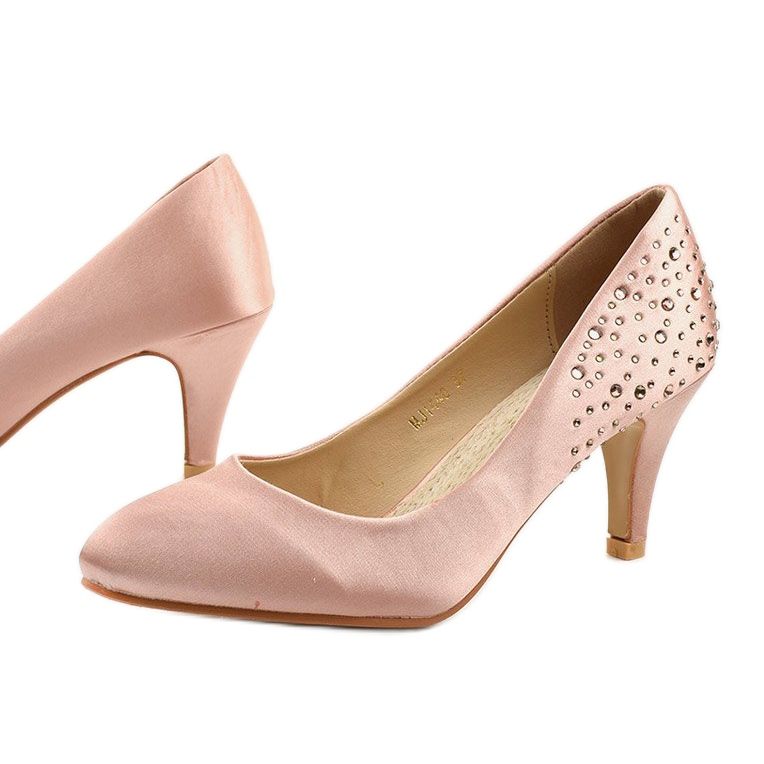 Bombas rosas en un alfiler con circonita MJ1440 1
