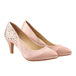 Bombas rosas en un alfiler con circonita MJ1440 rosado 3