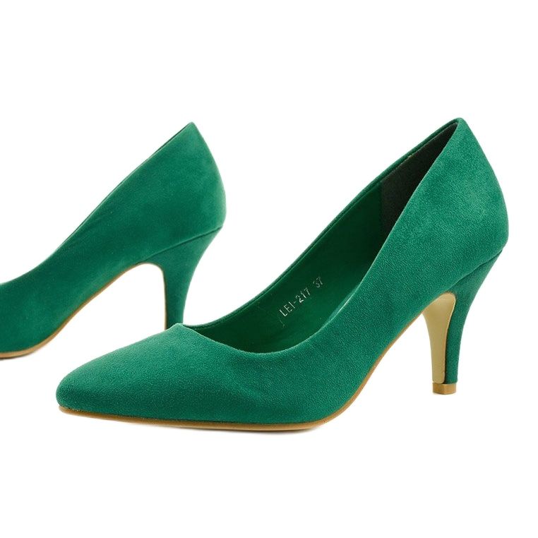 Tacones de gamuza verde clásico X8053 2