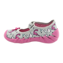 Calzado infantil befado 109P204 rosado plata gris 4