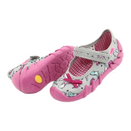 Calzado infantil befado 109P204 rosado plata gris 6