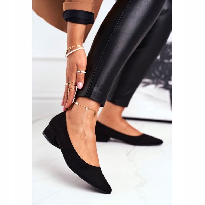 PS1 Bailarinas negras de ante para mujer Elivia negro 1 PS1 Bailarinas negras de ante para mujer Elivia negro 1