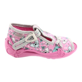 Calzado infantil befado 213P120 rosado plata gris 2