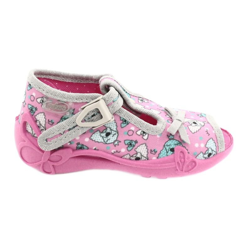 Calzado infantil befado 213P120 rosa plata gris 2