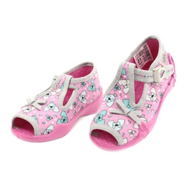Calzado infantil befado 213P120 rosado plata gris 4