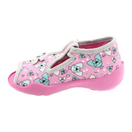 Calzado infantil befado 213P120 rosa plata gris 3