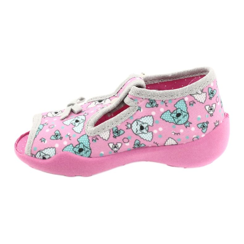 Calzado infantil befado 213P120 rosado plata gris 3