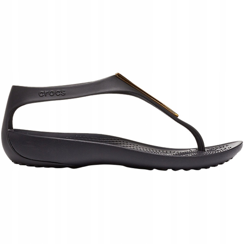 Sandalias de mujer Crocs Serena Metallic Bar Fp W negro y dorado 206420751 1