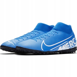 Calzado de fútbol Nike Mercurial Superfly 7 Academy Tf AT7978 414 multicolor azul 2