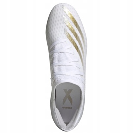 Botas de fútbol adidas X GHOSTED.3 Fg EG8193 blanco, dorado blanco 1