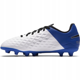 Zapatillas de fútbol Nike Tiempo Legend 8 Club FG / MG Junior AT5881 104 blanco blanco 2