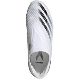 Botas de fútbol Adidas X GHOSTED.3 Ll Fg Junior EG8151 blanco blanco 1