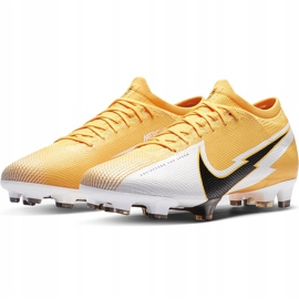 Zapatos de fútbol Nike Mercurial Vapor 13 Pro Fg AT7901 801 naranja amarillo 3