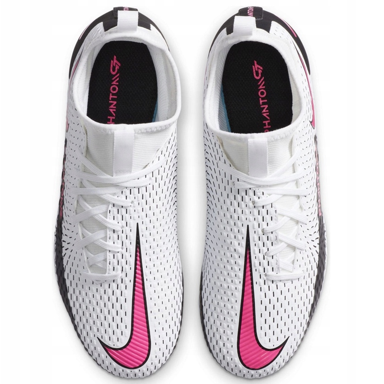 Zapatillas de fútbol Nike Phantom Gt Academy Df FG / MG Junior CW6694 160 blanco blanco 1