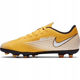 Zapatos de fútbol Nike Mercurial Vapor 13 Club FG / MG Junior AT8161 801 naranja amarillo 2