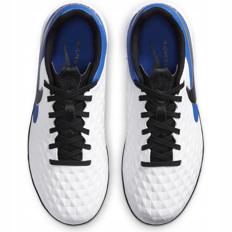 Calzado de fútbol Nike Tiempo Legend 8 Academy Tf Junior AT5736 104 azul blanco 1
