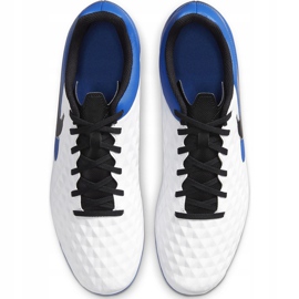 Zapatillas de fútbol Nike Tiempo Legend 8 Club FG / MG AT6107 104 azul blanco blanco 1